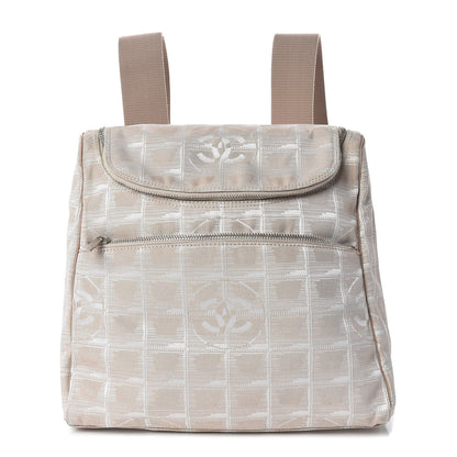 Chanel Nylon Travel Backpack Beige 1 of 9