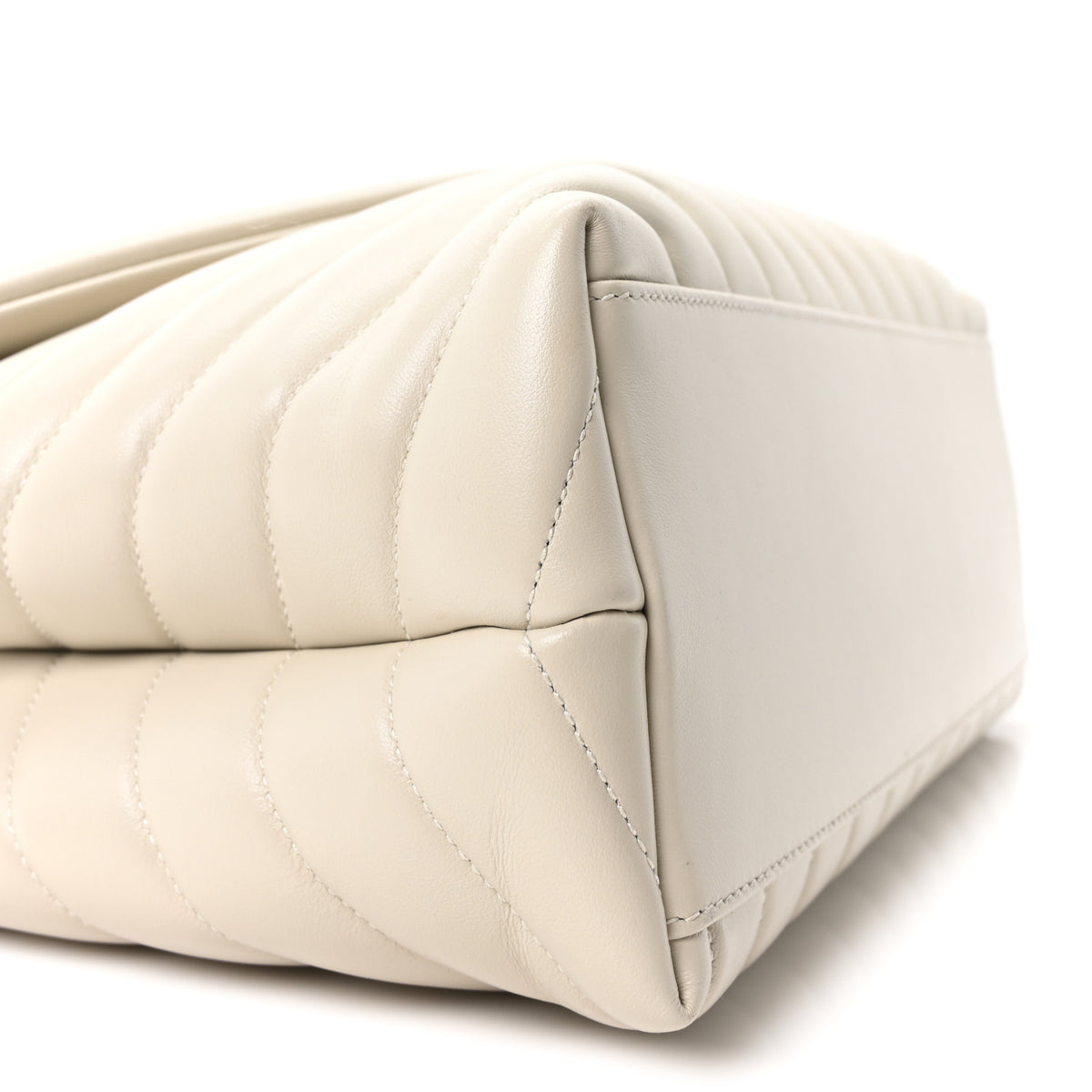 Saint Laurent Calfskin Y Quilted Monogram Medium Loulou Chain Satchel Crema Soft 9 of 10
