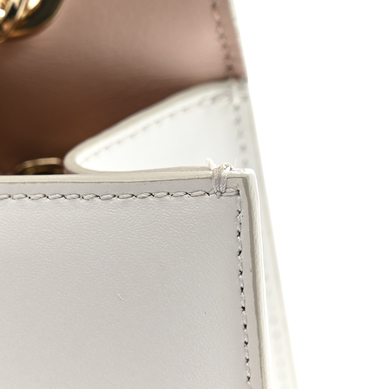 Salvatore Ferragamo Smooth Calfskin Vara Bow Chain Flap Crossbody White 12 of 17