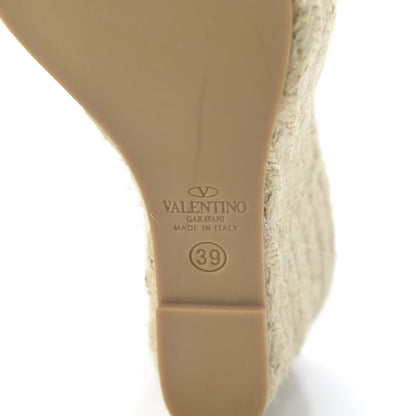 Valentino Garavani Patent Mena Bow Espadrille Wedges 39 Green 6 of 8