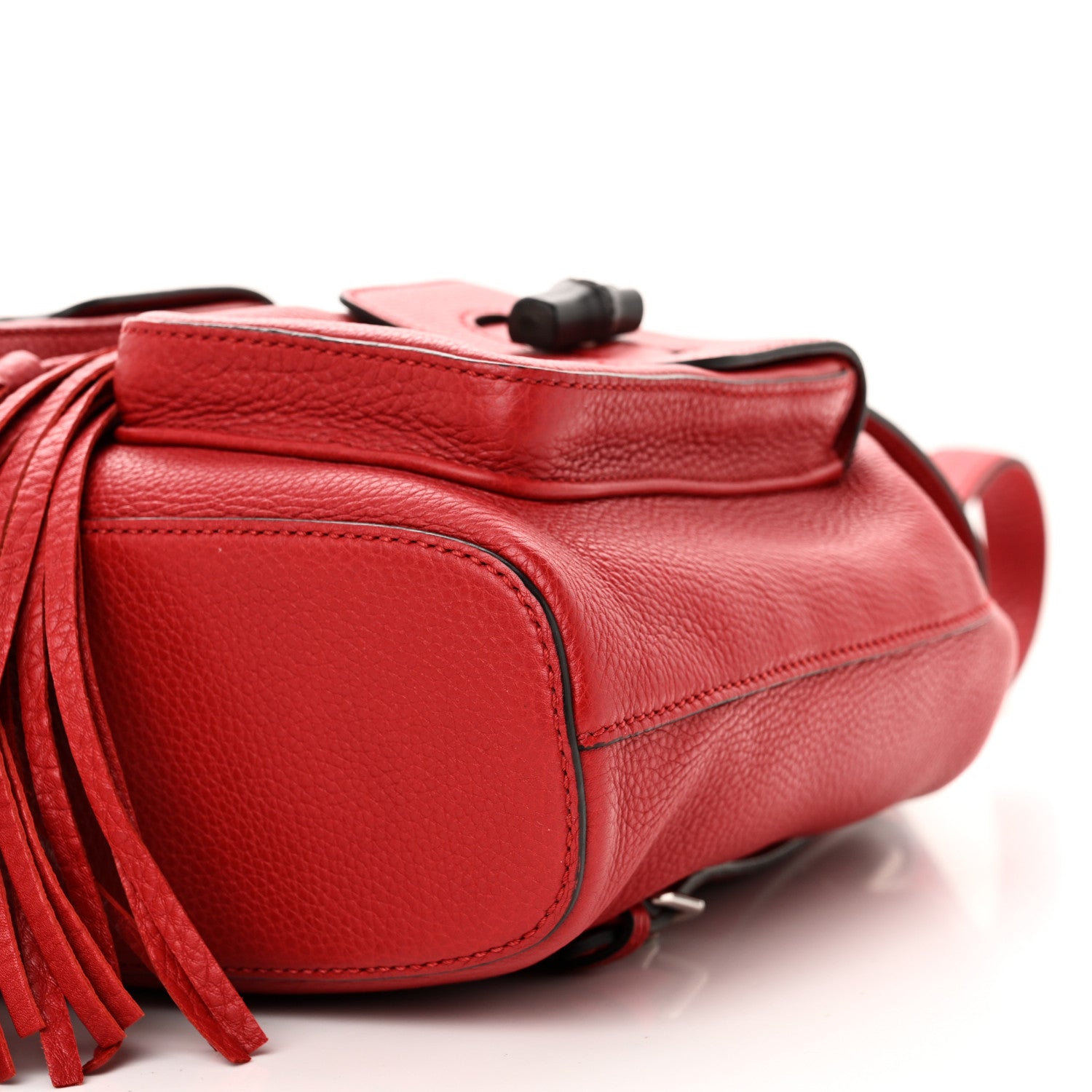 Gucci Cellarius Calfskin Medium Bamboo Backpack Hibiscus Red 10 of 10