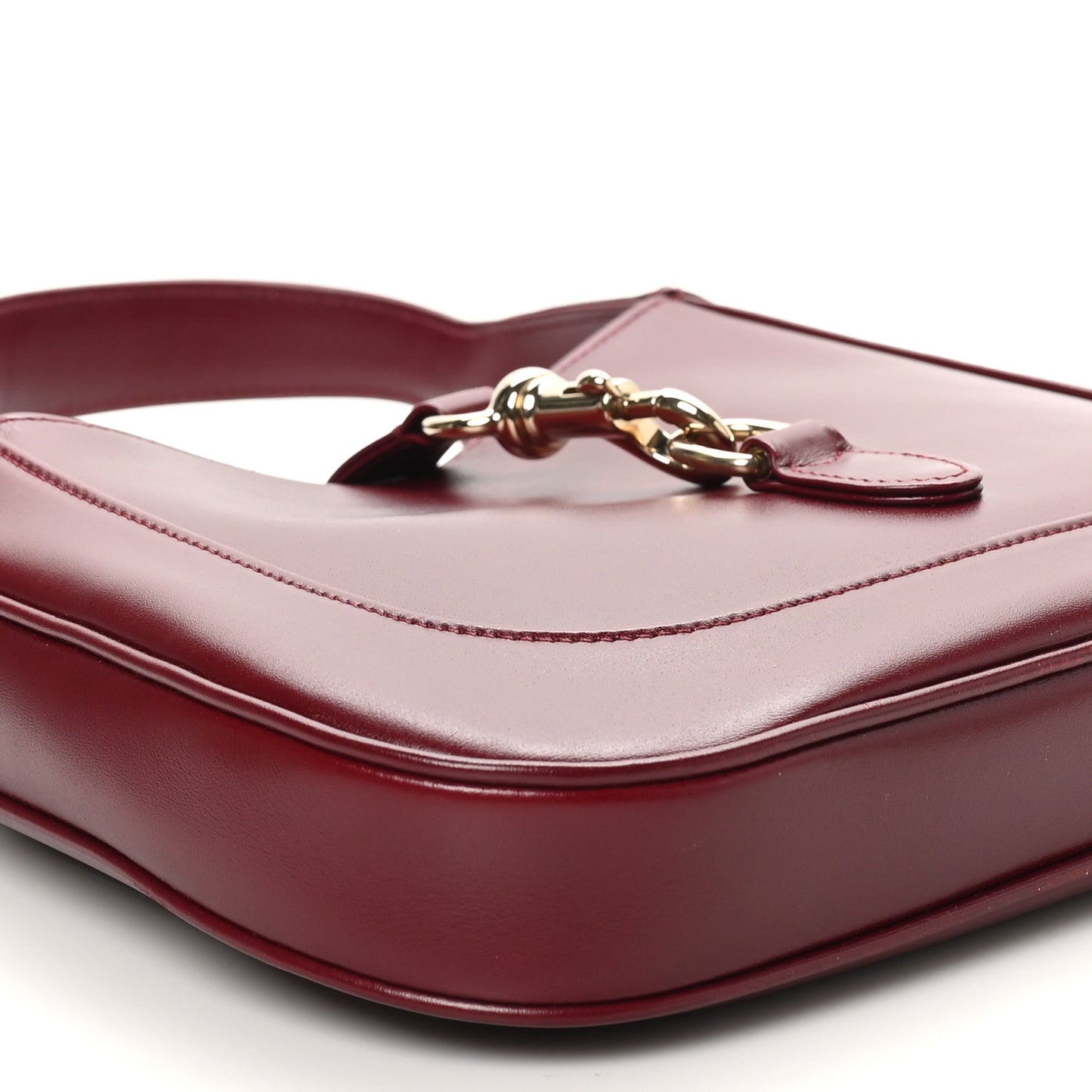 Calfskin Small Jackie Shoulder Bag Rosso Ancora