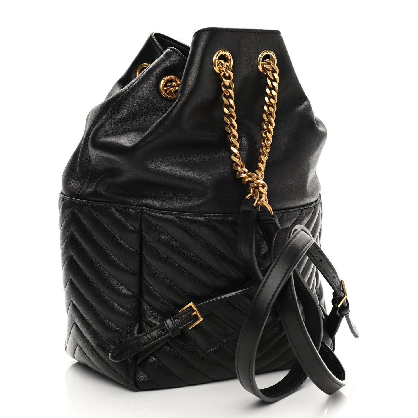 Lambskin Matelasse Monogram Joe Backpack Black