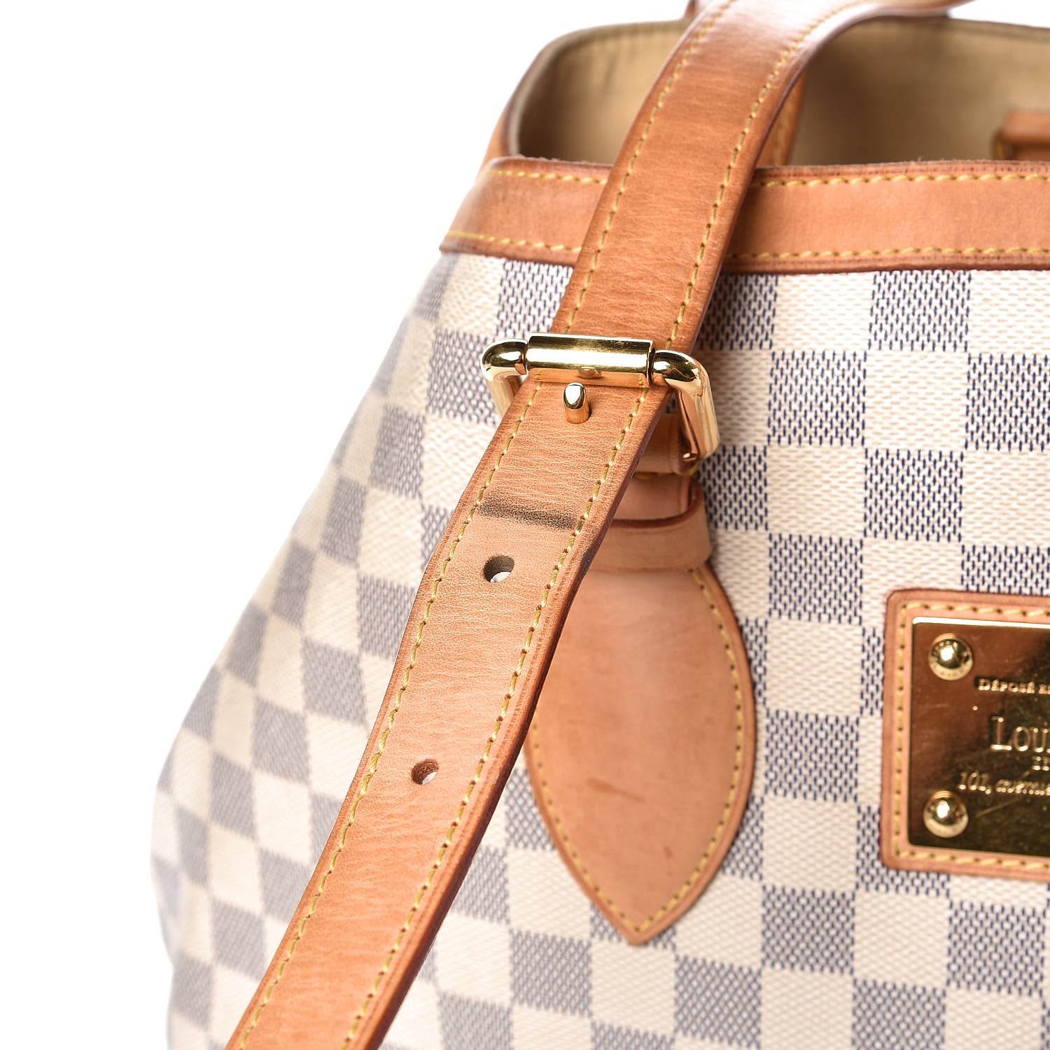 Louis Vuitton Damier Azur Hampstead MM 7 of 13