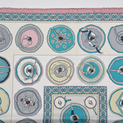 Hermes Silk Belles du Mexique Pocket Square Vieux Rose 4 of 6