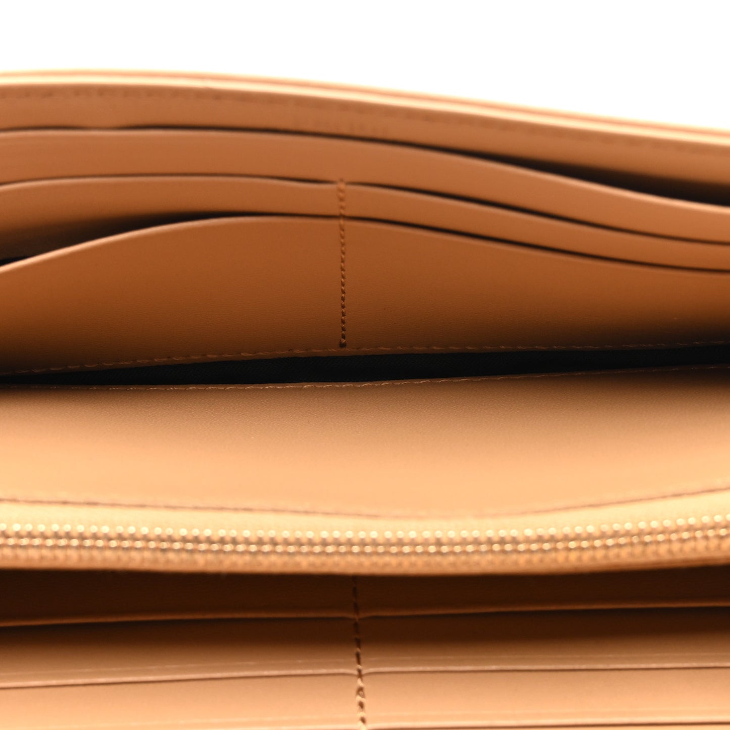 Nappa Matisse FF Embossed Continental Wallet On Chain Miele Scuro