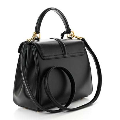 Celine Satinated Calfskin Small 16 Top Handle Bag Black 3 of 10