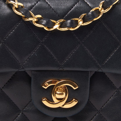 Chanel Lambskin Quilted Mini Square Flap Black 7 of 9