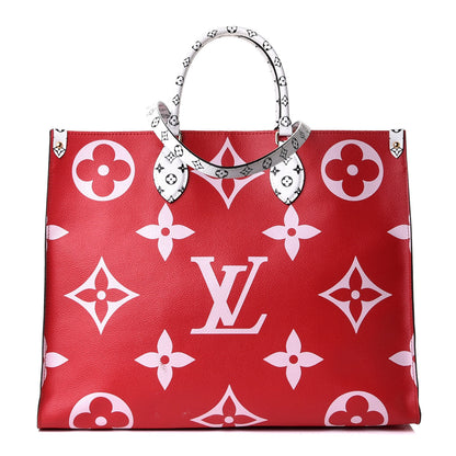 Louis Vuitton Monogram Giant Onthego GM Rouge Rose 1 of 7