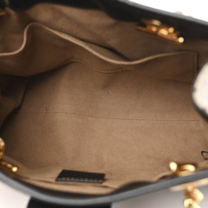 Gucci GG Supreme Monogram Small Padlock Tote Black 5 of 11