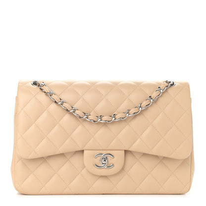 Chanel Lambskin Quilted Jumbo Double Flap Beige 1 of 10