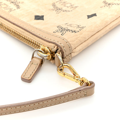 MCM Visetos Medium Pouch Beige 10 of 12
