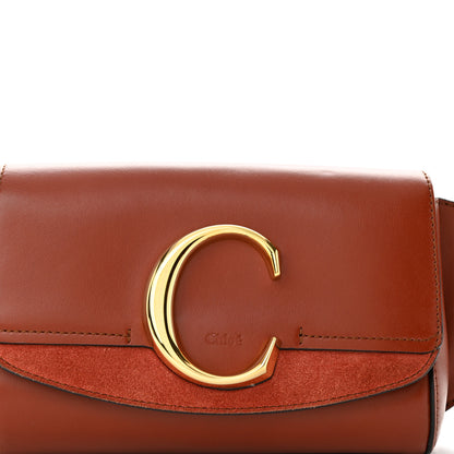 Chloe Calfskin Suede C Belt Bag Sepia Brown 8 of 12