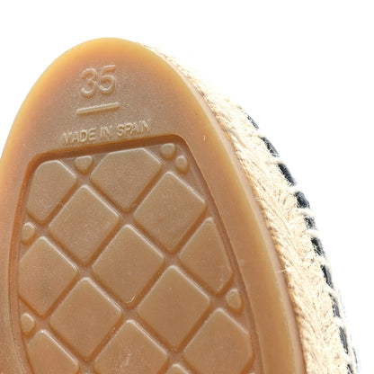 Chanel Tweed Grosgrain CC Espadrilles 35 Purple Black Navy 10 of 10