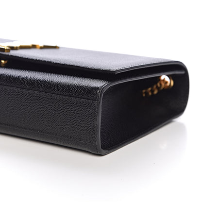 Saint Laurent Grain De Poudre Medium Classic Monogram Kate Satchel Black 9 of 9