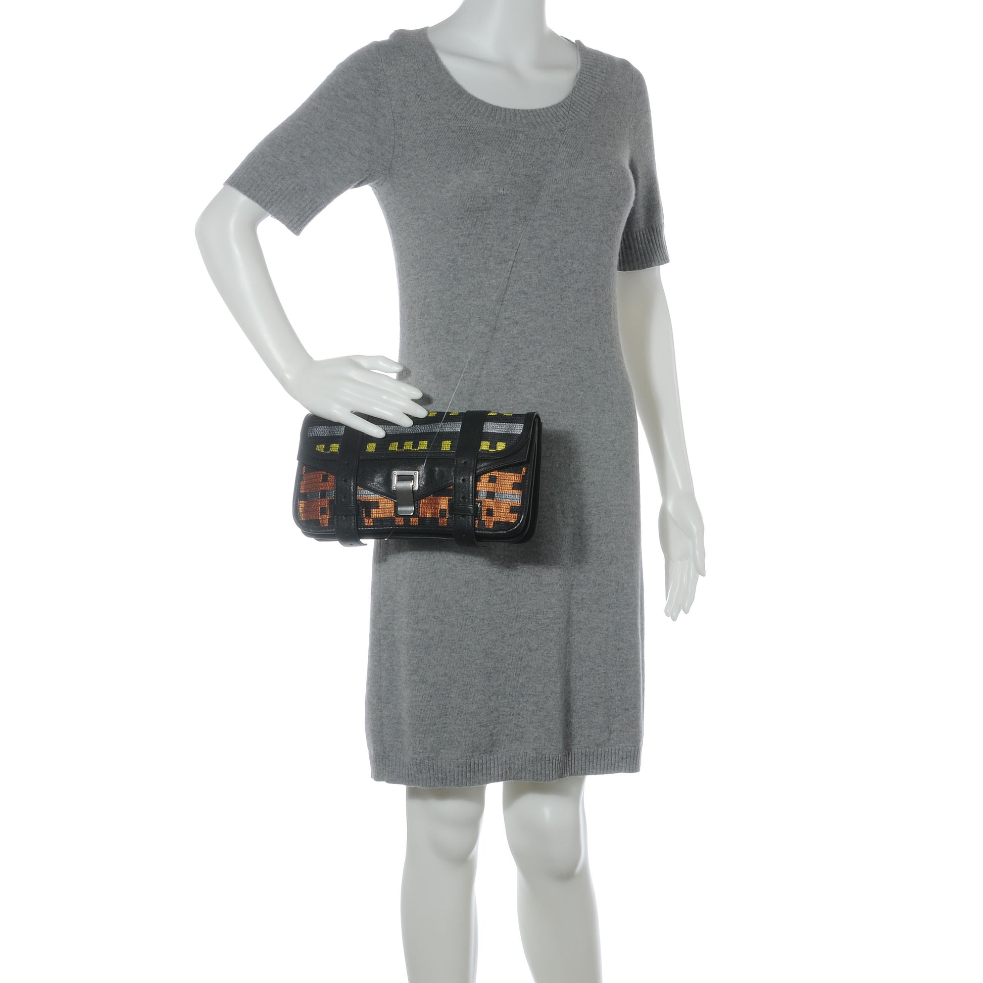 Proenza Schouler Blanket Print PS1 Pouch Clutch 2 of 10