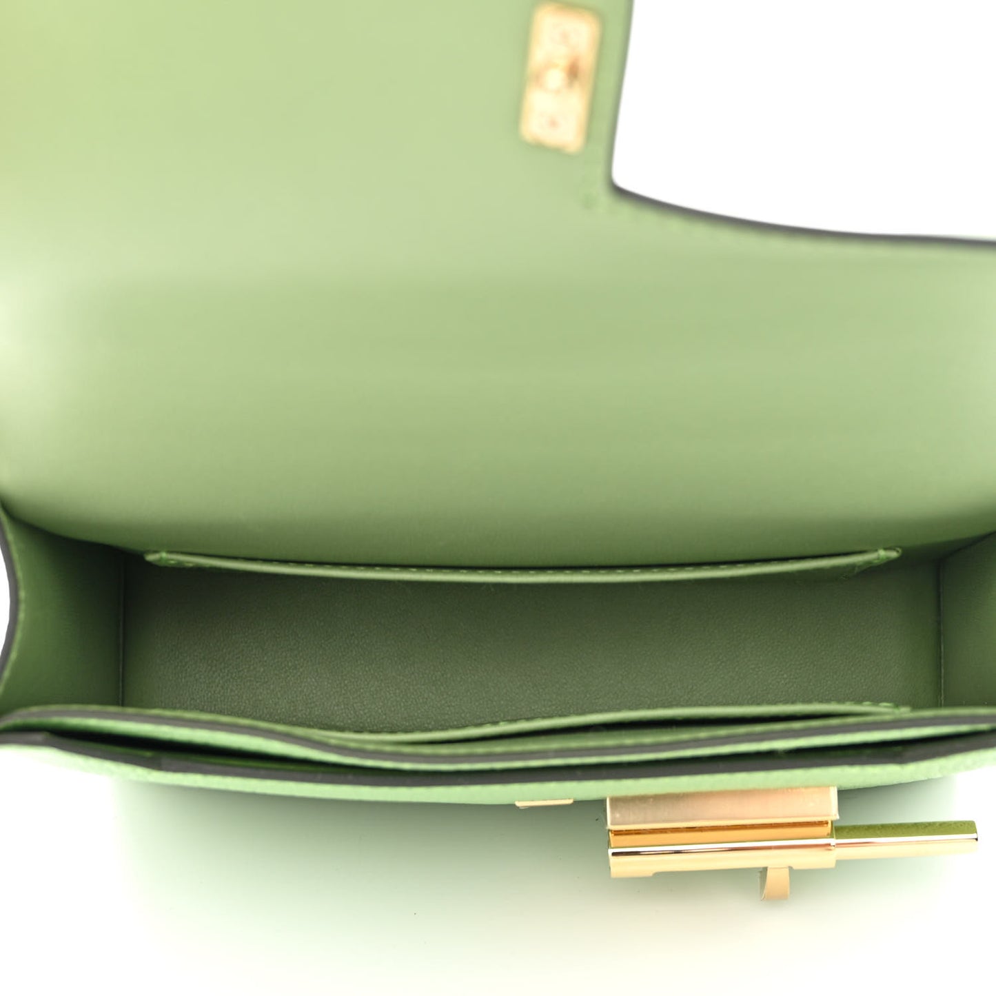 Chevre Mysore Mini Verrou Chaine Bag Vert Criquet