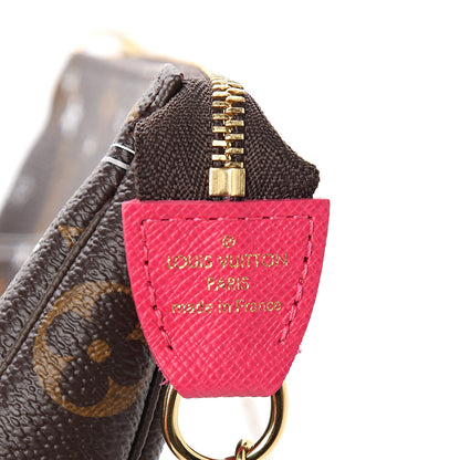 Louis Vuitton Monogram 2019 Christmas Animation Mini Courchevel Pochette Accessories Fuchsia 5 of 7