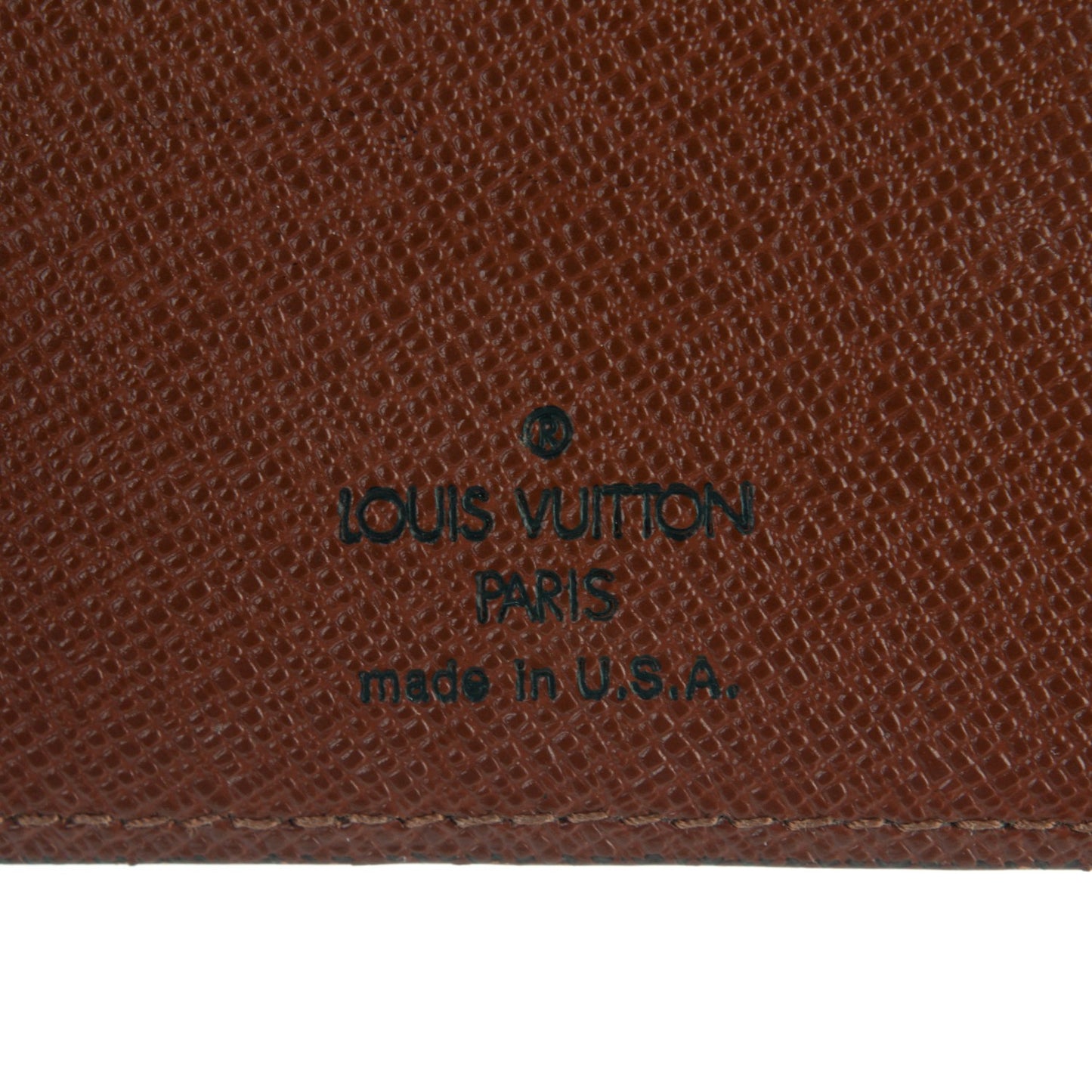 Monogram Simple Checkbook Holder Wallet Cover