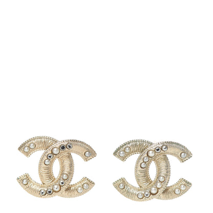 Chanel Pearl CC Earrings Gold 1 of 5