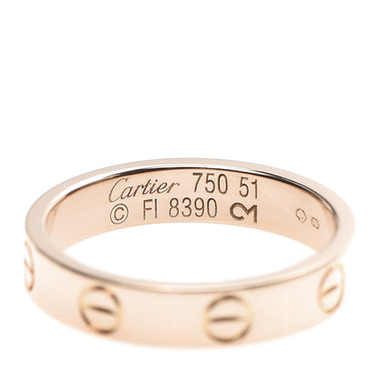 Cartier 18K Pink Gold 3.5mm LOVE Wedding Band Ring 51 5.75 4 of 4
