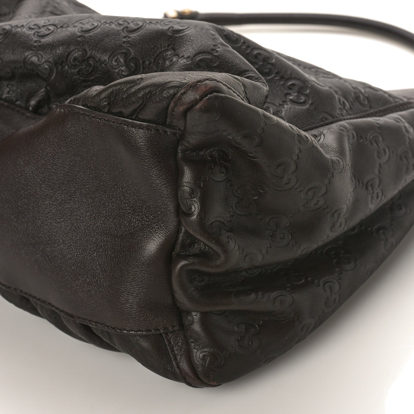 Monogram Large D Gold Hobo Dark Brown