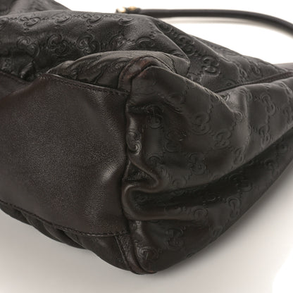 Gucci Monogram Large D Gold Hobo Dark Brown 9 of 10