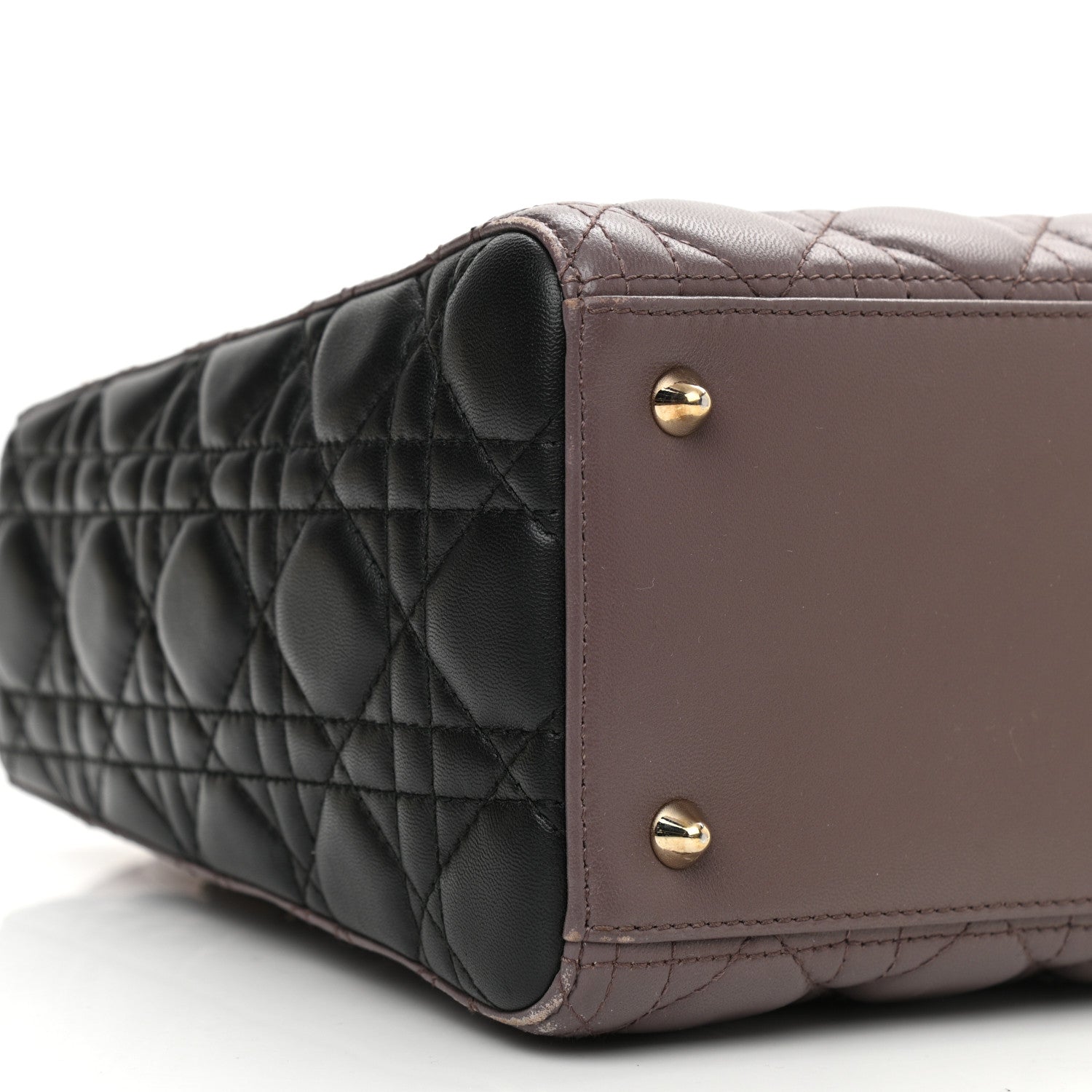 Christian Dior Lambskin Cannage Medium Tri-Color Lady Dior Brown 8 of 13