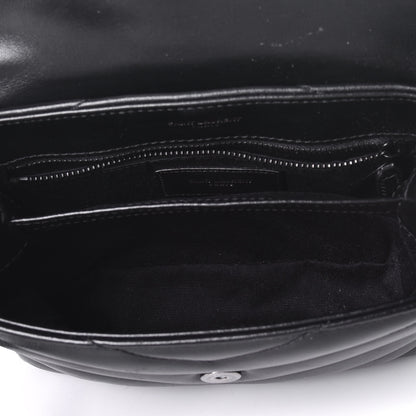 Saint Laurent Calfskin Y Quilted Monogram Toy Loulou Crossbody Bag Black 4 of 8