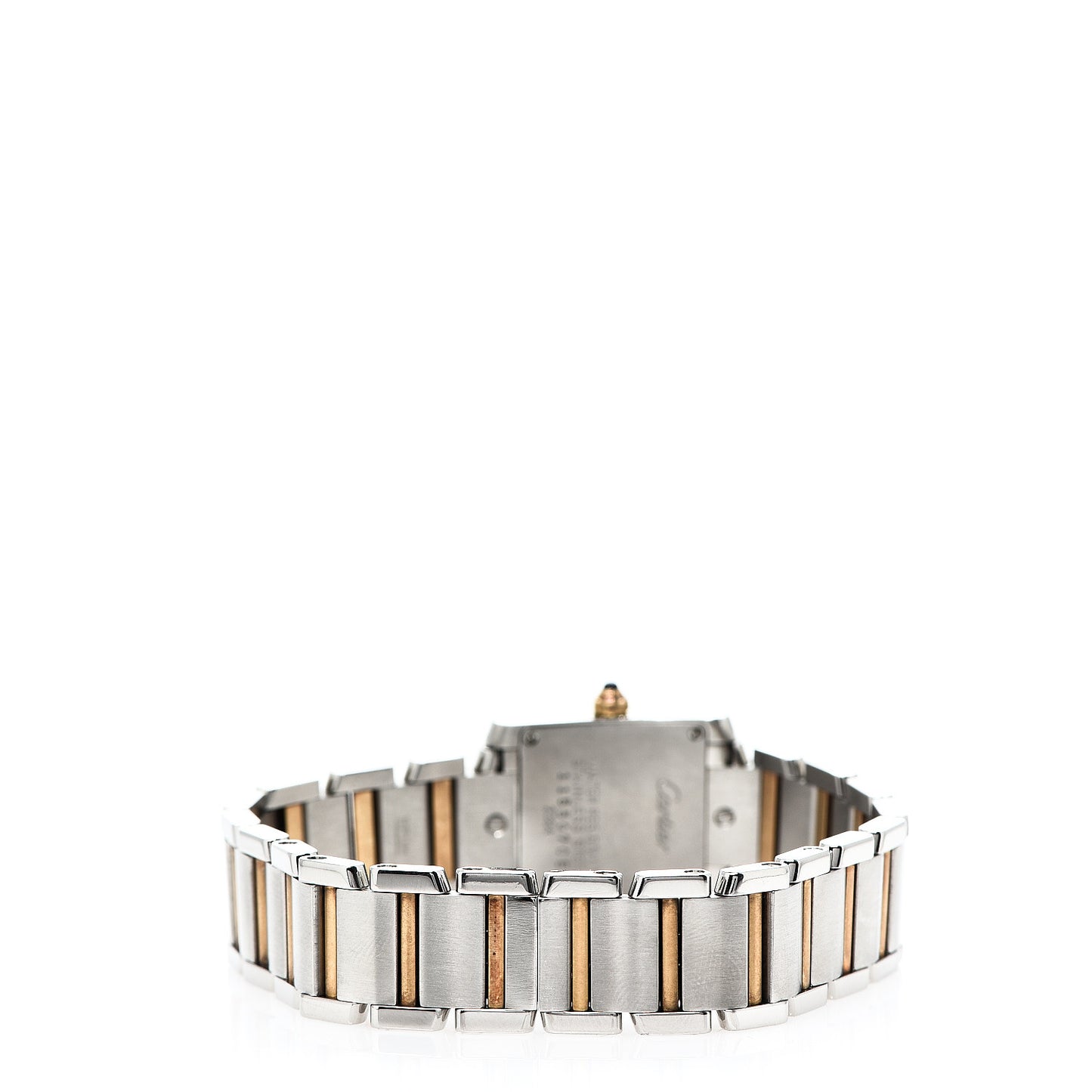 Stainless Steel 18K Yellow Gold 20mm Tank Francaise Quartz Watch
