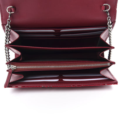 Gucci Velvet GG Monogram Mini Dionysus Chain Wallet Red Cipria 5 of 11