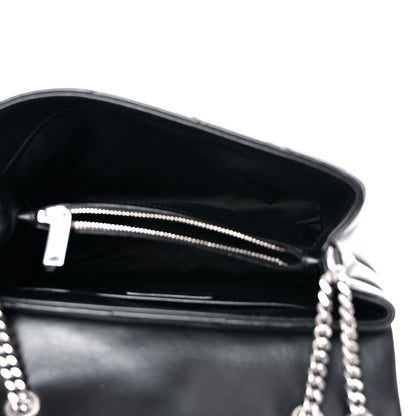 Saint Laurent Calfskin Y Quilted Monogram Small Loulou Chain Satchel Black 4 of 8