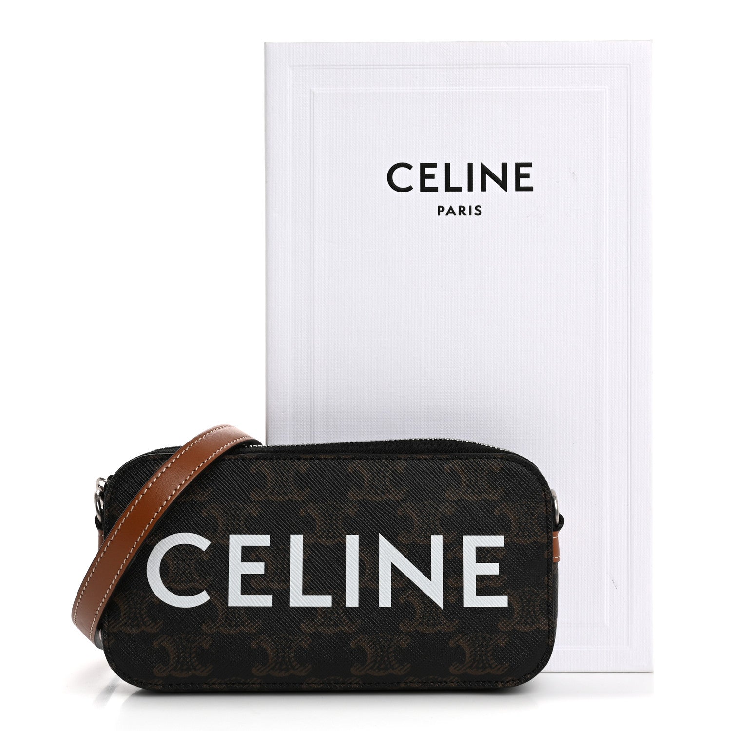 Celine Triomphe Canvas Horizontal Pouch Tan 11 of 11
