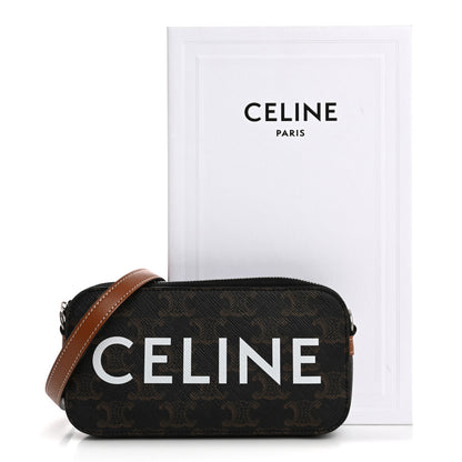 Celine Triomphe Canvas Horizontal Pouch Tan 11 of 11