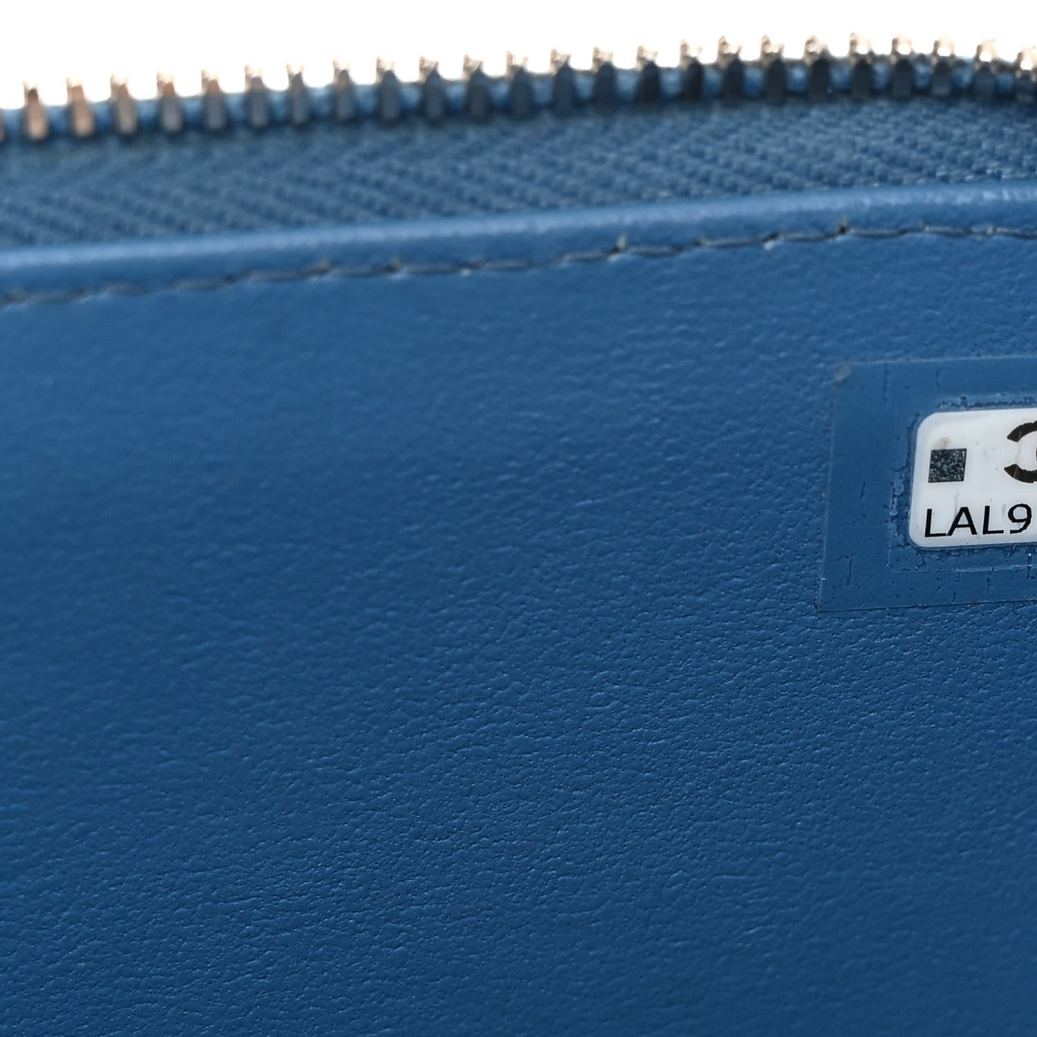Chanel Denim Quilted Sweetheart Small Vanity Case With Chain Blue 7 of 14