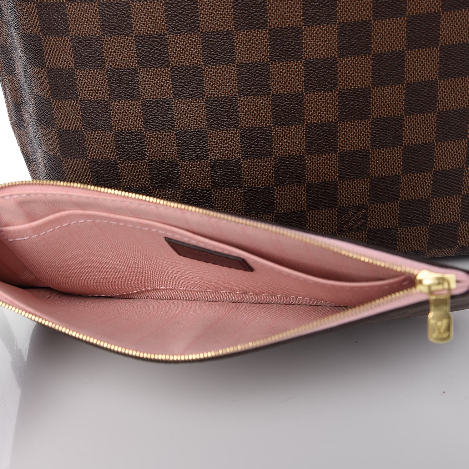 Louis Vuitton Damier Ebene Neo Neverfull MM Rose Ballerine 8 of 8