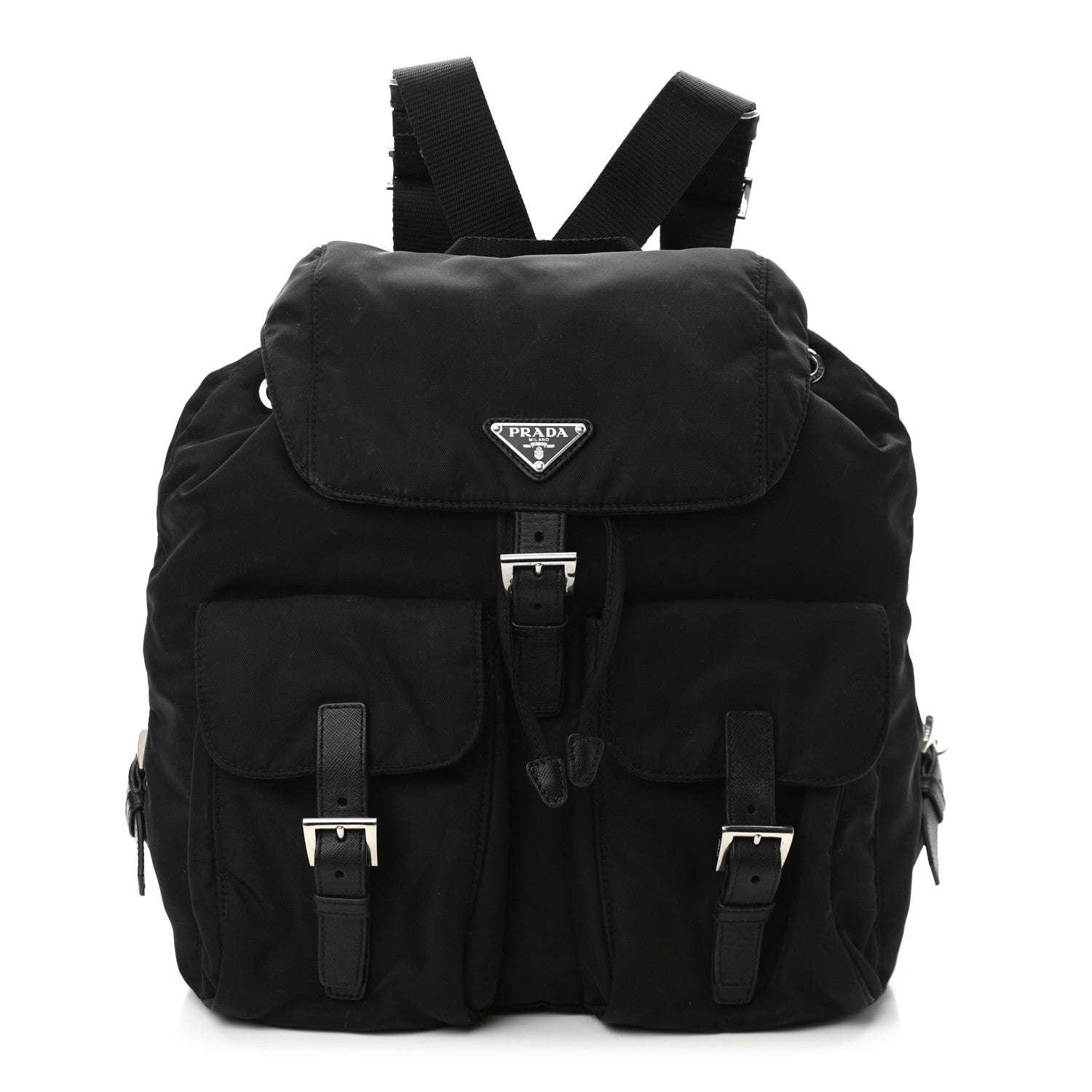 Prada Nylon Vela Medium Backpack Black 1 of 12
