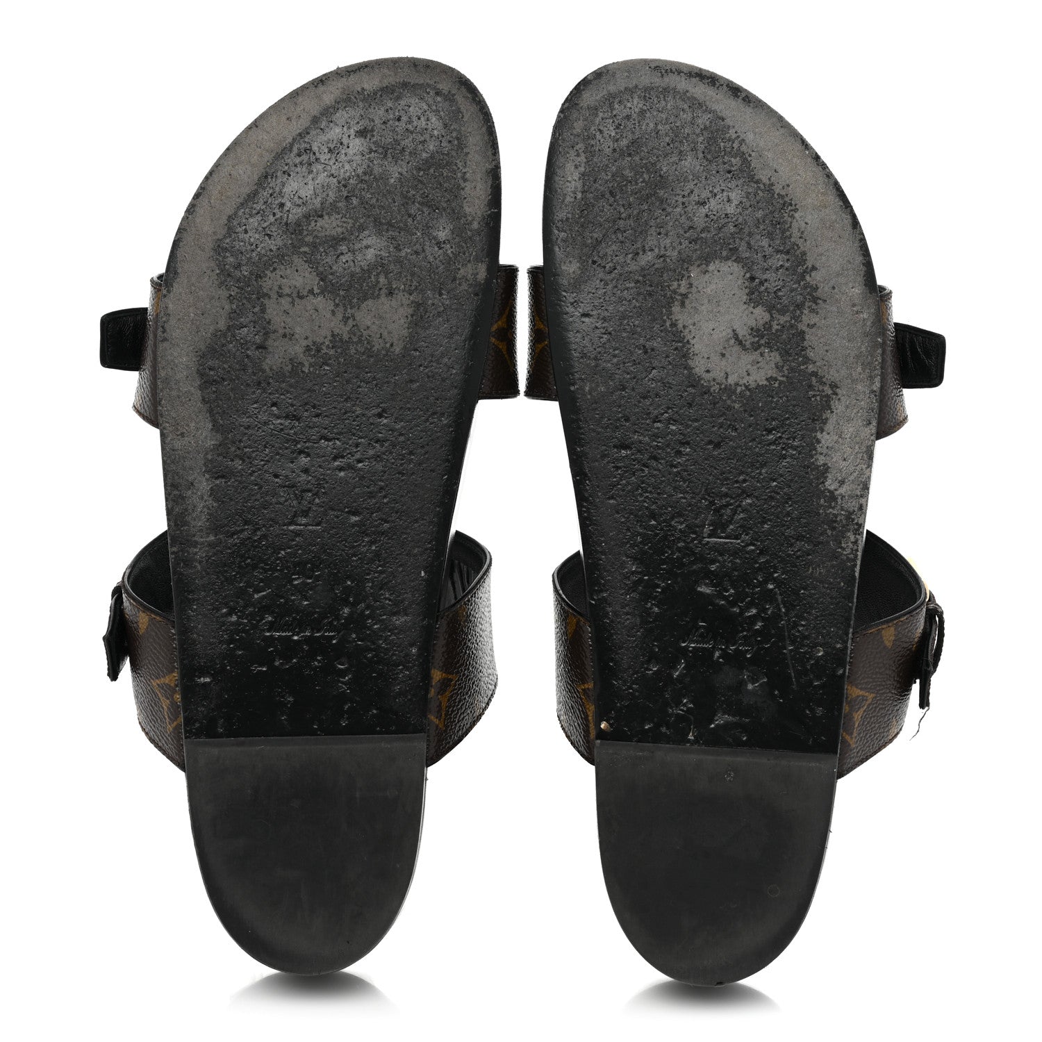 Louis Vuitton Patent Monogram Bom Dia Flat Mule Sandals 40 Black 5 of 11
