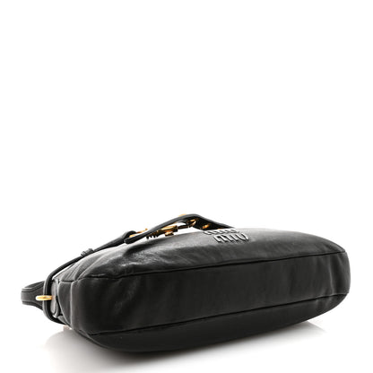 Miu Miu Nappa Aviator Regular Aventure Shoulder Bag Black 4 of 9