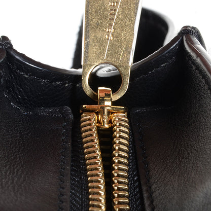 Celine Crocodile Embossed Medium Trapeze Black 8 of 9
