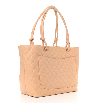 Chanel Calfskin Quilted Large Cambon Tote Beige 2 of 10