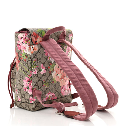 Gucci GG Supreme Monogram Blooms Small Single Buckle Backpack Beige Multicolor Dry Rose 3 of 13