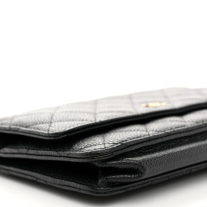 Chanel Caviar Quilted Wallet on Chain WOC Black 10 of 11