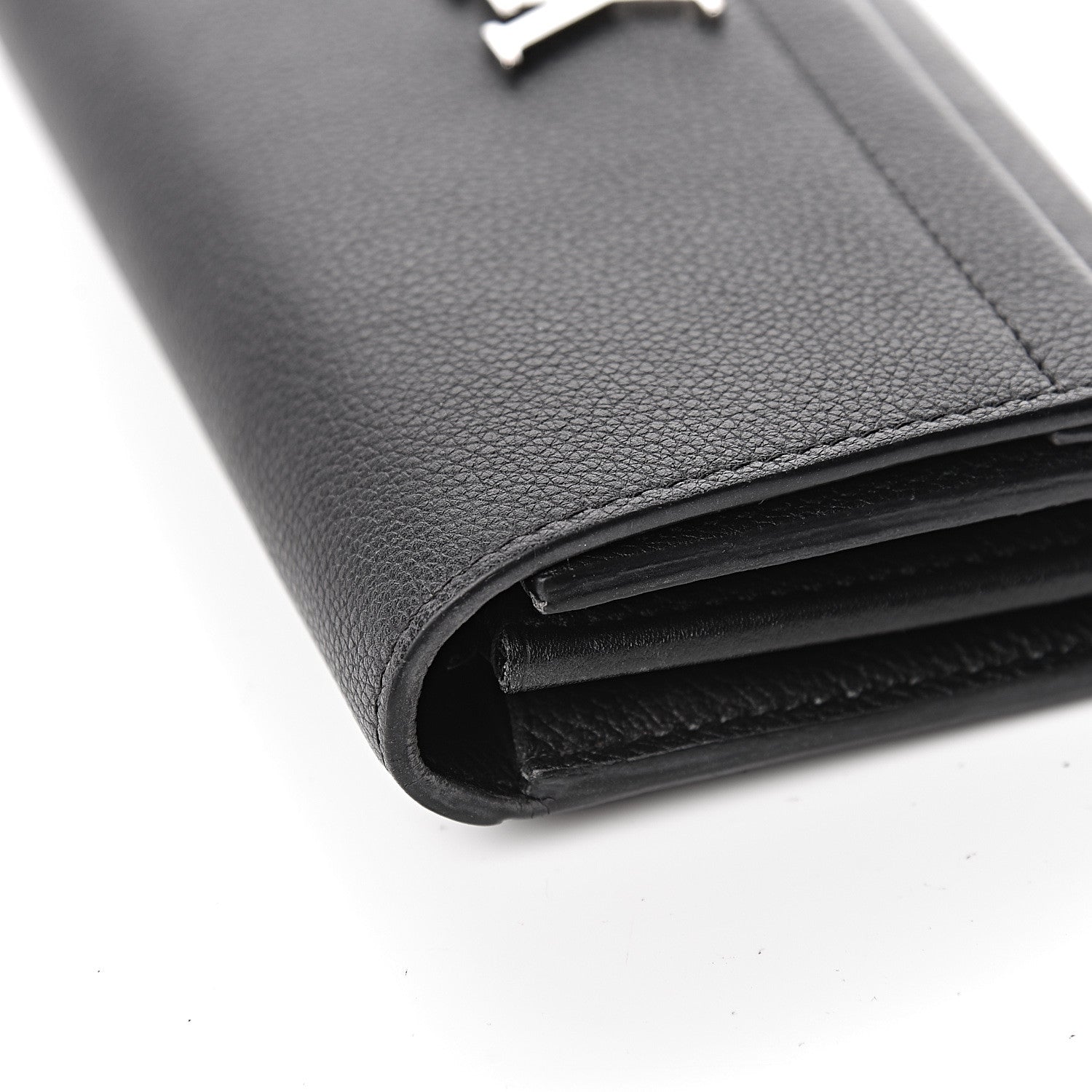 Louis Vuitton Calfskin Lockme II Wallet Black 10 of 11