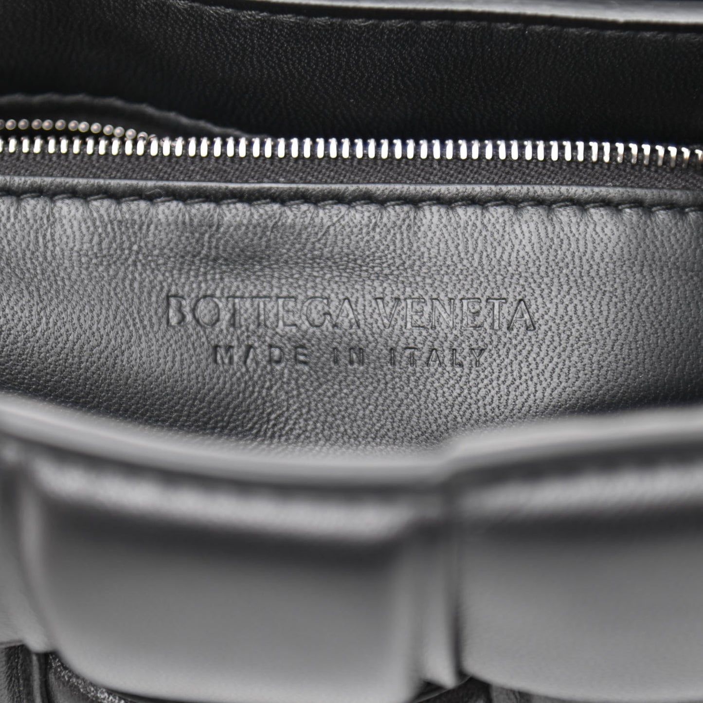 Lambskin Maxi Intreccio Padded Chain Cassette Crossbody Bag Black