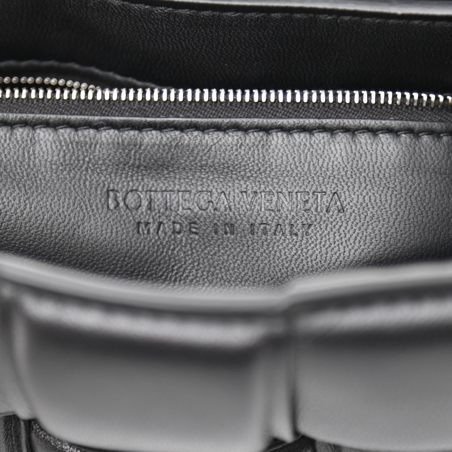 Bottega Veneta Lambskin Maxi Intreccio Padded Chain Cassette Crossbody Bag Black 6 of 9
