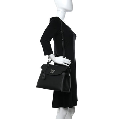Louis Vuitton Soft Calfskin Lockme Ever MM Black 3 of 10