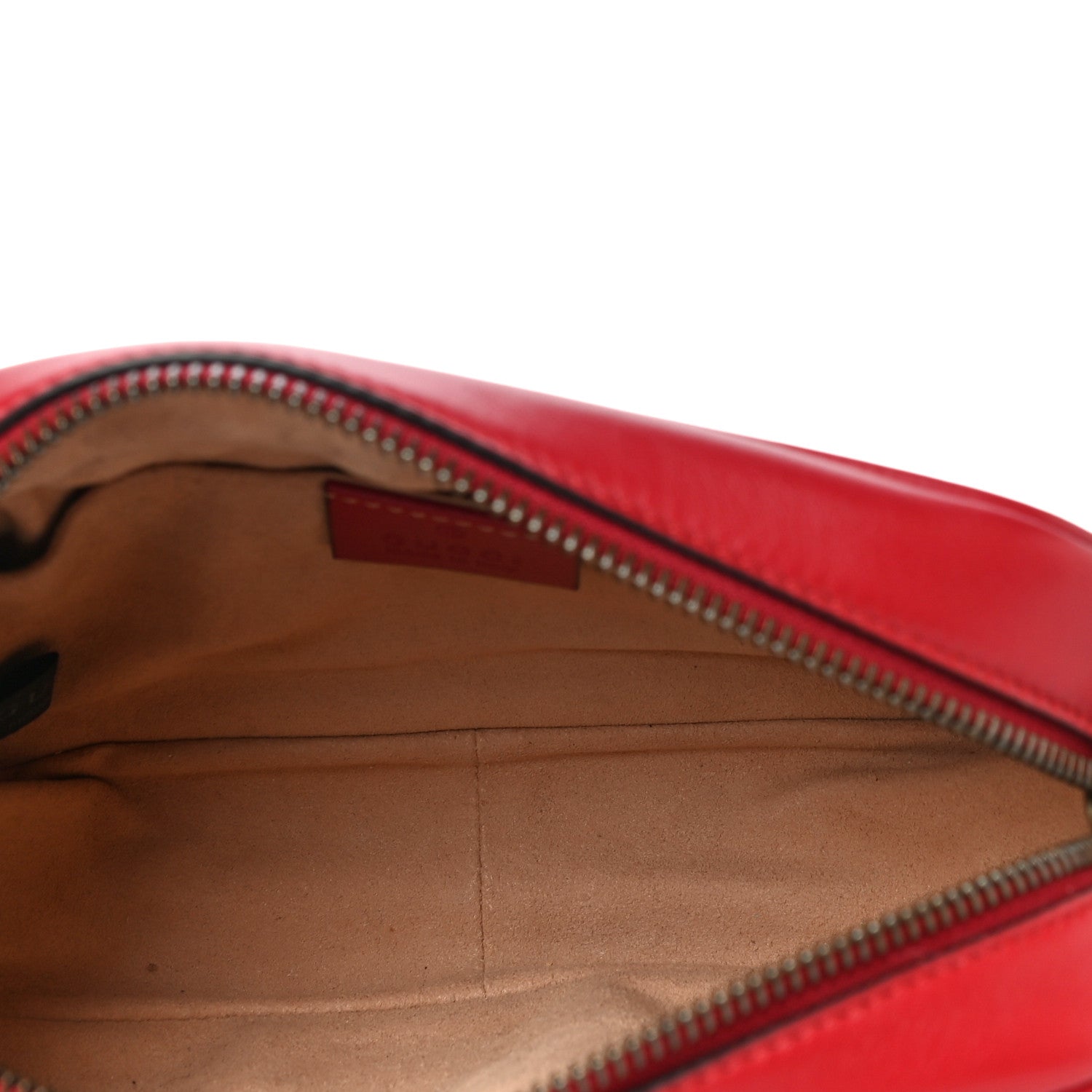 Gucci Calfskin Matelasse Mini GG Marmont Chain Shoulder Bag Hibiscus Red 5 of 11