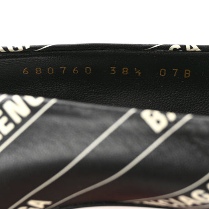 Balenciaga X Gucci Calfskin Logo Print Knife 80mm Pumps 38.5 Black 9 of 11