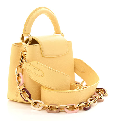 Louis Vuitton Taurillon Mini Capucines Jaune Plume 3 of 10